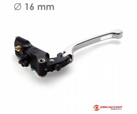 FDR0010 Radial Clutch Master Cylinder DISCACCIATI D.16 Measurement in mm Anodized SILVER Lever