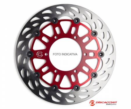 Front Floating Disc Light DISCACCIATI for Yamaha XJ6 Diversion F 600 FDR703 2010 > 2015 Red