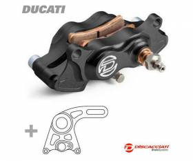 Rear Brake Caliper Kit DISCACCIATI 4 Pistons Ø22 + Disco Ø210 + Support Ducati 749/999 All Models Black