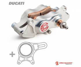 Kit Etrier de frein arrière DISCACCIATI 4 pistons Ø22 + Support Ducati 748/916/996/998 Anodisé Silver