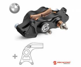 Rear Brake Caliper Kit DISCACCIATI 4 Pistons Ø22 + Support with spacer BMW S1000 RR Anodised Black
