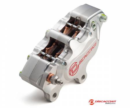 FDRT07S Left Axial 4 Pistons Caliper DISCACCIATI Pads Included Wheelbase 65 mm Anodized SILVER 