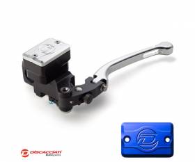 Radial Clutch Master Cylinder DISCACCIATI D.19 with Rectangular Tank SILVER Lever  Blue Tank  