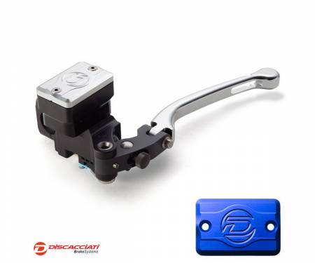 FDR0010NKSB Radial Clutch Master Cylinder DISCACCIATI D.16 with Rectangular Tank SILVER Lever  Blue Tank  