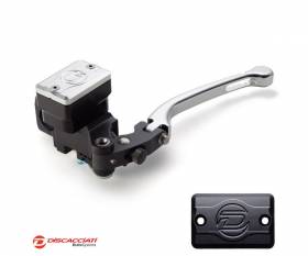 Radial Clutch Master Cylinder DISCACCIATI D.16 with Rectangular Tank SILVER Lever  Black Tank  
