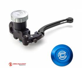 Radial Clutch Master Cylinder DISCACCIATI D.16 with Round Tank BLACK Lever  Blue Tank  