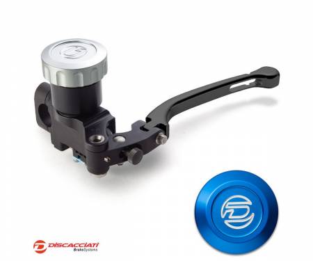 FDR0010NKTNB Radial Clutch Master Cylinder DISCACCIATI D.16 with Round Tank BLACK Lever  Blue Tank  