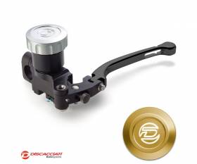 Radial Clutch Master Cylinder DISCACCIATI D.16 with Round Tank BLACK Lever  Champagne Tank  