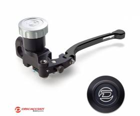 Radial Clutch Master Cylinder DISCACCIATI D.16 with Round Tank BLACK Lever  Black Tank  