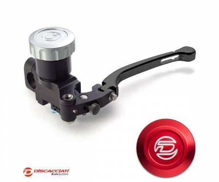 FDR0010NKTNRINCH Radial Clutch Master Cylinder DISCACCIATI D.16 with Round Tank BLACK Lever  Red Tank  