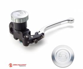Radial Clutch Master Cylinder DISCACCIATI D.16 with Round Tank SILVER Lever  Silver Tank  