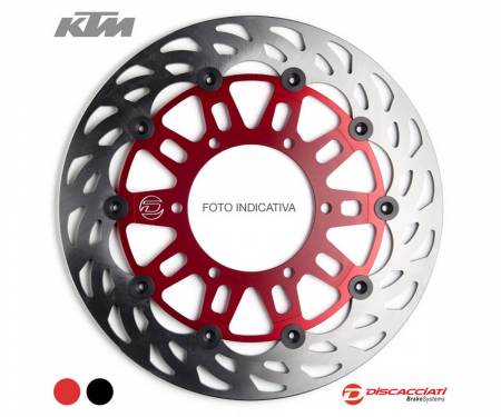 Front Floating Disc Light DISCACCIATI for Ktm ADVENTURE 790 R FDR1012 2019 > 2020 Red