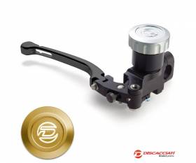 Radial Master Cylinder DISCACCIATI D.14 with Round Tank BLACK Lever  Champagne Tank 