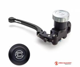 Radial Master Cylinder DISCACCIATI D.14 with Round Tank BLACK Lever  Black Tank 