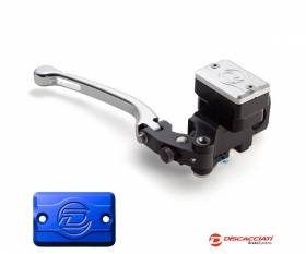 Radial Master Cylinder DISCACCIATI D.14 with Rectangular Tank SILVER Lever  Blue Tank 