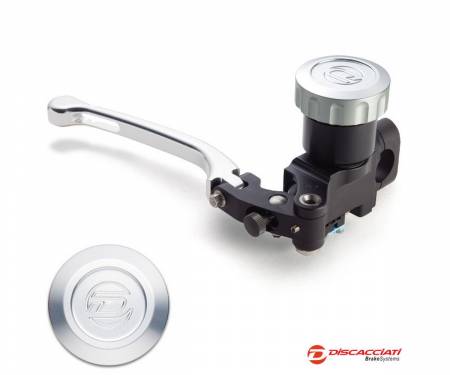 FDR0070NKTSS Radial Master Cylinder DISCACCIATI D.14 with Round Tank SILVER Lever  Silver Tank 