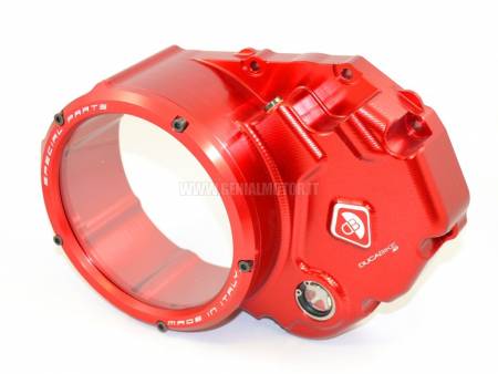 Ducabike DBK Ccdv04aa Clear Clutch Cover Oil Bath Red - Red