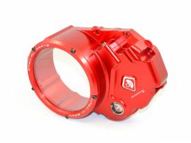 Clear Clutch Cover Oil Bath Red-red Ducabike DBK For Ducati Supersport 950 2021 > 2023