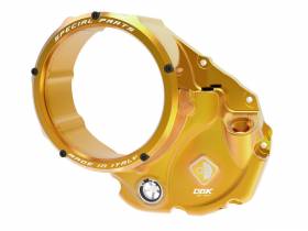 3d-evo Clear Clutch Cover Oil Bath Gold-gold Ducabike DBK For Ducati Hypermotard 950 2019 > 2024
