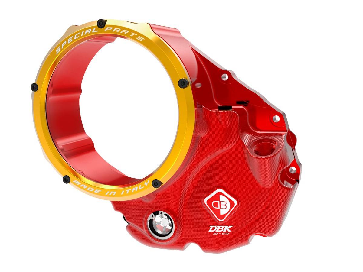 CCDV06AB Tapa De Embrague 3d-evo Transparente Baáo De Aceite Oro Rojo Ducabike DBK Para Ducati Multistrada 1260 S Pikes Peak 2018 > 2020