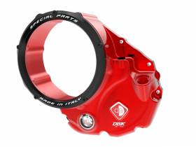 3d-evo Clear Clutch Cover Oil Bath Red-black Ducabike DBK For Ducati Xdiavel S 2016 > 2023