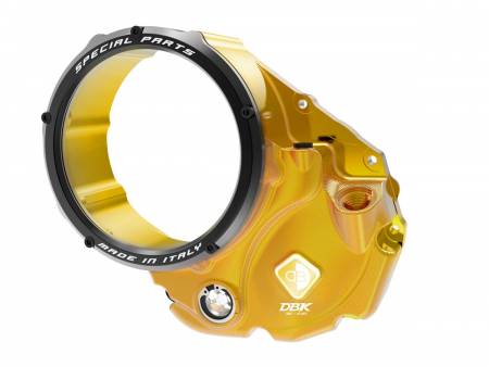 CCDV06BD 3d-evo Clear Clutch Cover Oil Bath Black Gold Ducabike DBK For Ducati Diavel 1260 2019 > 2022
