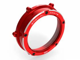Clear Clutch Cover Red-red Ducabike DBK For Ducati Multistrada V4 2021 > 2024
