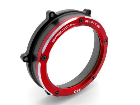 CCV401DA Tapa Embrague Transparente Rojo Negro Ducabike DBK Para Ducati Panigale V4 2018 > 2023