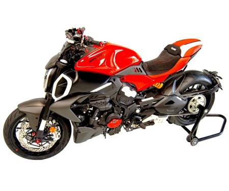 CSDV4C01DAW Funda De Asiento Cómoda Blanco Rojo Negro Dbk Para Ducati Diavel V4 2023 > 2024
