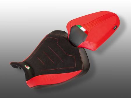 CSM9C01DA Confort Seat Cover Black Red Ducabike DBK For Ducati Monster 937 2021 > 2024