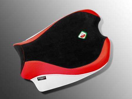 CSSF01DAW Rivestimento Sella Pilota Nero-rosso-bianco Ducabike DBK Per Ducati Streetfighter Sf V4 2020 > 2023