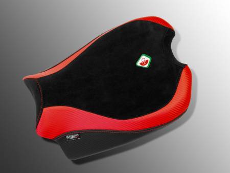 CSSF01DA Housse De Selle Pilote Noir Rouge Ducabike DBK Pour Ducati Streetfighter Sf V4 2020 > 2023