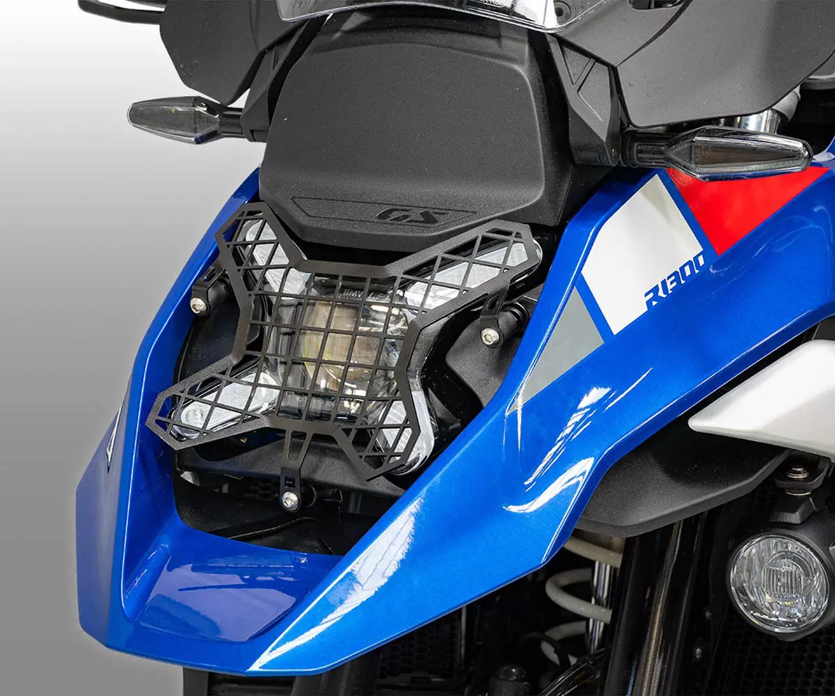 Protezione Griglia Faro Flip Per BMW R1250GS Adventure 40th Anniversary – Telaio Nero Con Lente Acrilica