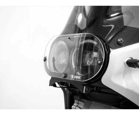 GPF02 Protezione Fanale Anteriore Plexi Ribaltabile Dbk Per Ducati Desert X 937 2022 > 2024