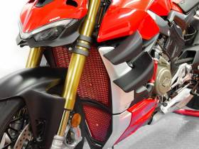 Protezione Radiatore Acqua Rosso Ducabike DBK Per Ducati Streetfighter Sf V4 2020 > 2023
