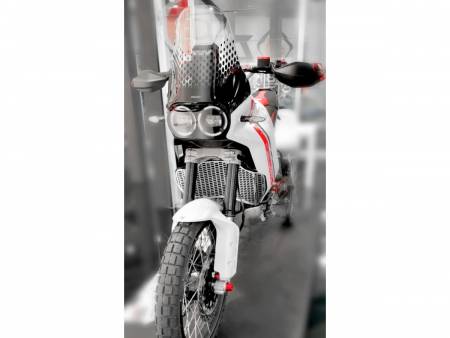 GR14E Protector De Radiador H20 Plata Ducabike DBK Para Ducati Desertx 2022 > 2024