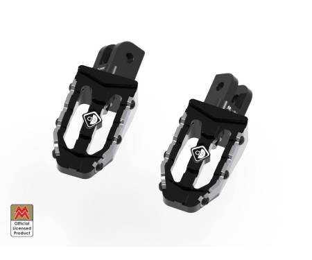 KPDM06D Off-road Pilot Footpegs Kit Black Dbk For Moto Morini X Cape 650 2021 > 2024