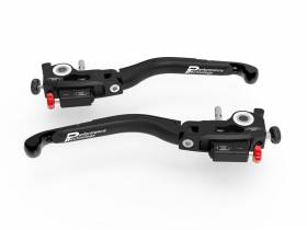 Brake + Clutch Levers Double Adjustment Black Ducabike DBK For Ducati Xdiavel S 2016 > 2023