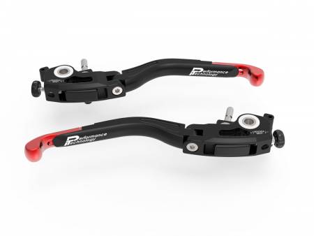 L02A Adjustable Brake + Clutch Levers Red Ducabike DBK For Ducati Diavel Diesel 2010 > 2018
