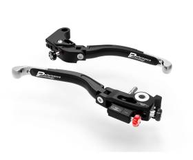Brake + Clutch Levers Double Adjustment Black Silver Dbk For Yamaha R1 2004 > 2014