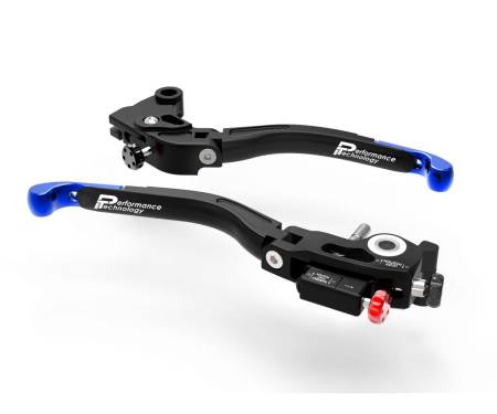 L12C Brems- + Kupplungshebel Mit Doppelter Einstellung Schwarz Blau Dbk Fur Kawasaki Zx-10r 2016 > 2020