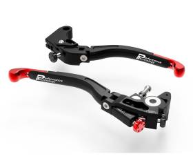 Brake + Clutch Levers Double Adjustment Black Red Dbk For Yamaha R6 Race 2022