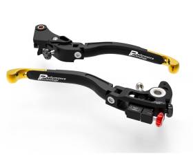 Brake + Clutch Levers Double Adjustment Black Gold Dbk For Bmw M1000rr 2020 > 2024