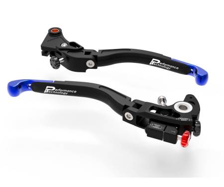 L19C Brake + Clutch Levers Double Adjustment Black Blue Dbk For Bmw S1000r 2014 > 2020