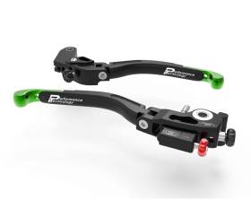 Brake + Clutch Levers Double Adjustment Black Green Dbk For Honda Cbr 1000 Rr Sp 2020 > 2022