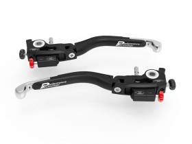 Brake + Clutch Levers Double Adjustment Black-silver Ducabike DBK For Ducati Multistrada V4 2021 > 2024