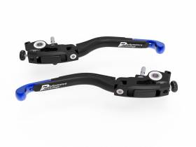 Adjustable Brake + Clutch Levers Black-blue Ducabike DBK For Ducati Multistrada V4 2021 > 2024