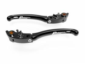Brake / Clutch Adjustment Levers Eco Gp 1 Black-black Ducabike DBK For Ducati Hypermotard 950 2019 > 2024