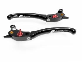 Brake / Clutch Adjustment Levers Eco Gp 1 Black Red Ducabike DBK For Ducati Sport Touring St3 2003 > 2007