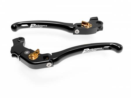 LE04B Brake / Clutch Adjustment Levers Eco Gp 1 Black-gold Ducabike DBK For Ducati Hypermotard 821 2013 > 2015
